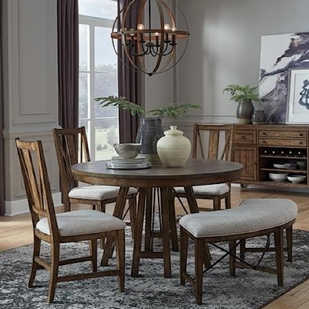 5-Piece Dining Set with Bench